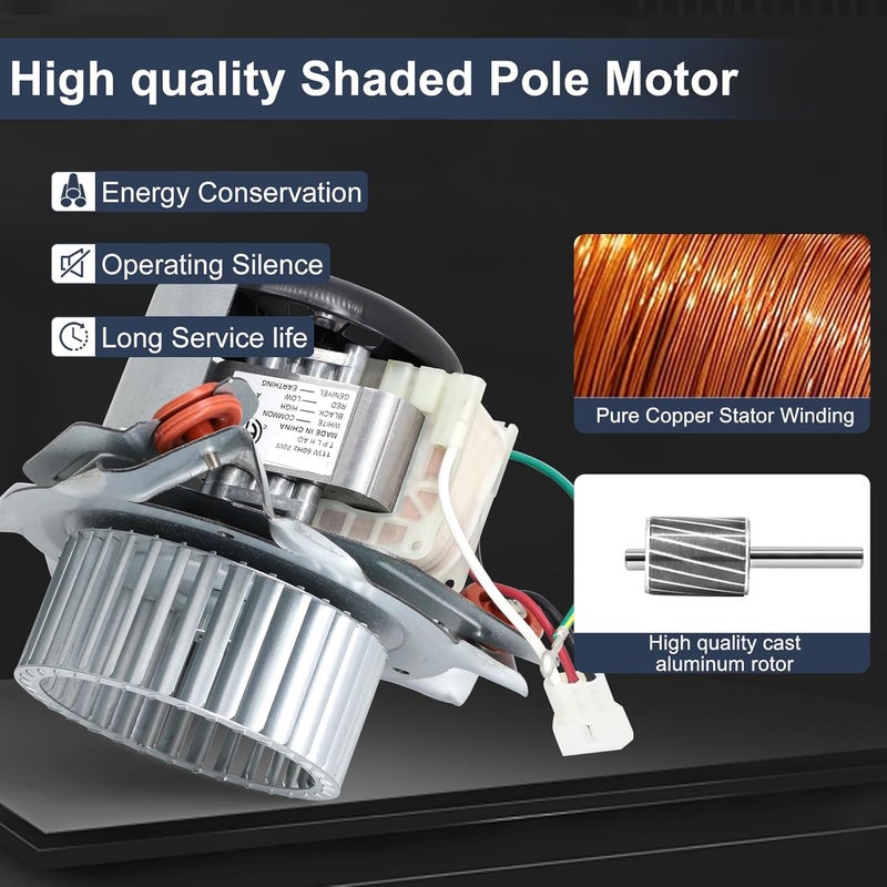 Criditpid 326628-762 Furnace Draft Inducer Motor Replacement for Carrier, Bryant, Payne Models, Furnace Blower Motor Exhaust Vent Venter Motor. - Image 3